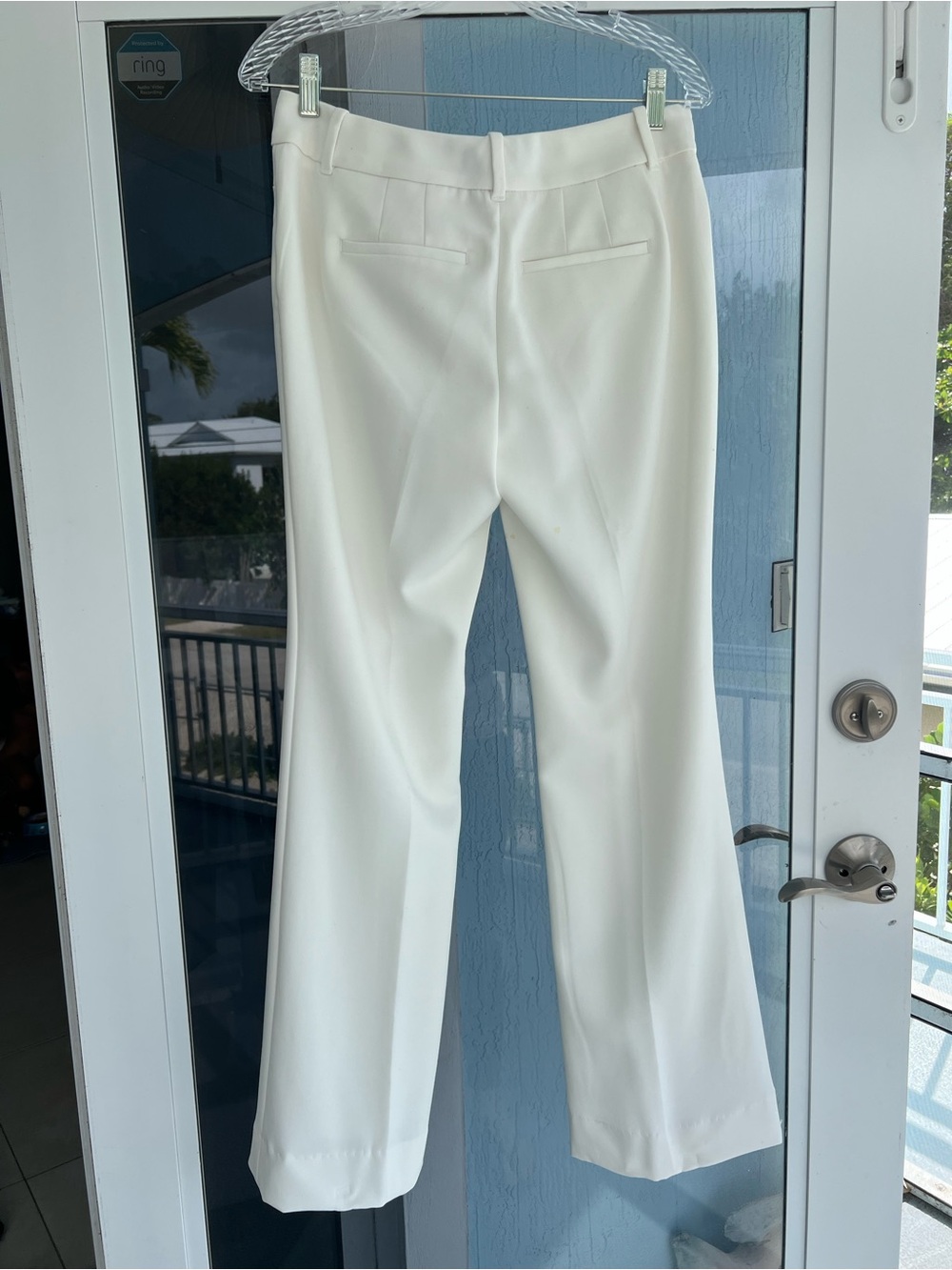 White House Black Market Cream Dress Trousers